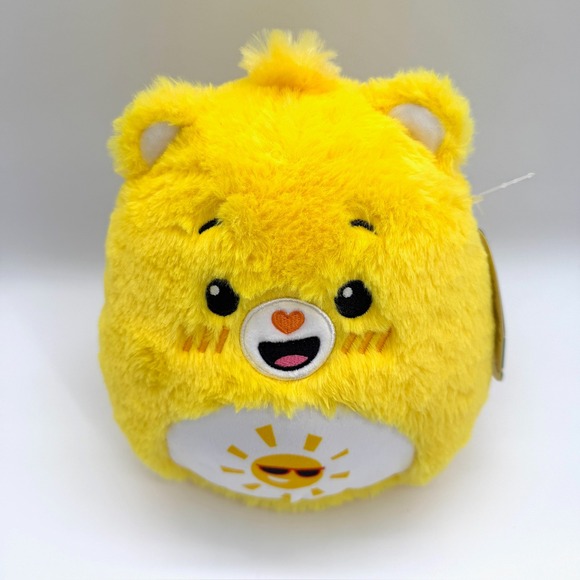 Squishmallows FuzzaMallows Care Bears Funshine Bear 8 Inch Yellow Plush Limited - Picture 4 of 8